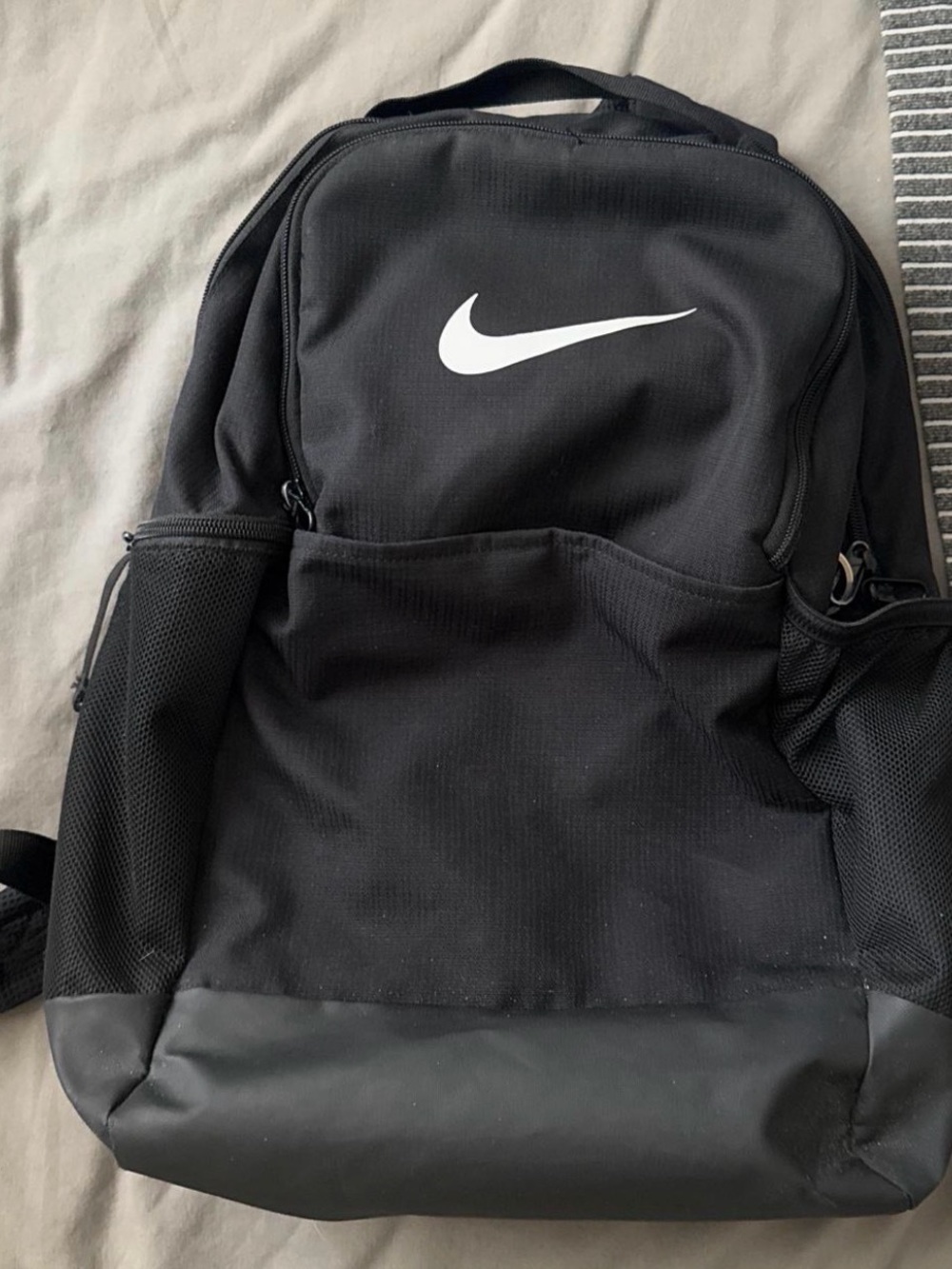 Nike Black Backpack with White Swoosh